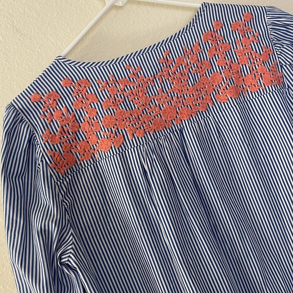 *NWT* J. Crew Embroidered Popover Dress With Ruffle Hem & Pockets - Picture 9 of 16